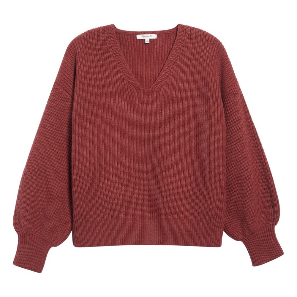 Madewell Thornton balloon sleeve sweater horseman - Picture 3 of 5